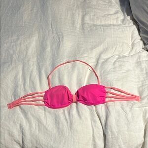 Pink Strappy Bikini Top